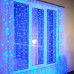 Гирлянда Светодиодный Дождь 2х3м, прозрачный провод, 230 В, диоды RGB, 600 LED свечение с динамикой при приобитении контроллера 245-907