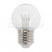 Лампа шар e27 6 LED ∅45мм - белая, прозрачная колба, эффект лампы накаливания, SL405-125