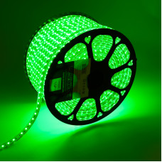 Лента светодиодная 220В, SMD5050, 60 LED/м, Зеленый, 13х8мм,с кабелем питания, IP67 NEON-NIGHT