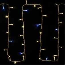 Гирлянда светодиодная Нить 20м 200 LED ТЕПЛЫЙ БЕЛЫЙ белый каучук IP67 эффект мерцания 24В соединяется NEON-NIGHT нужен транс-ор 531-100/531-311/531-312